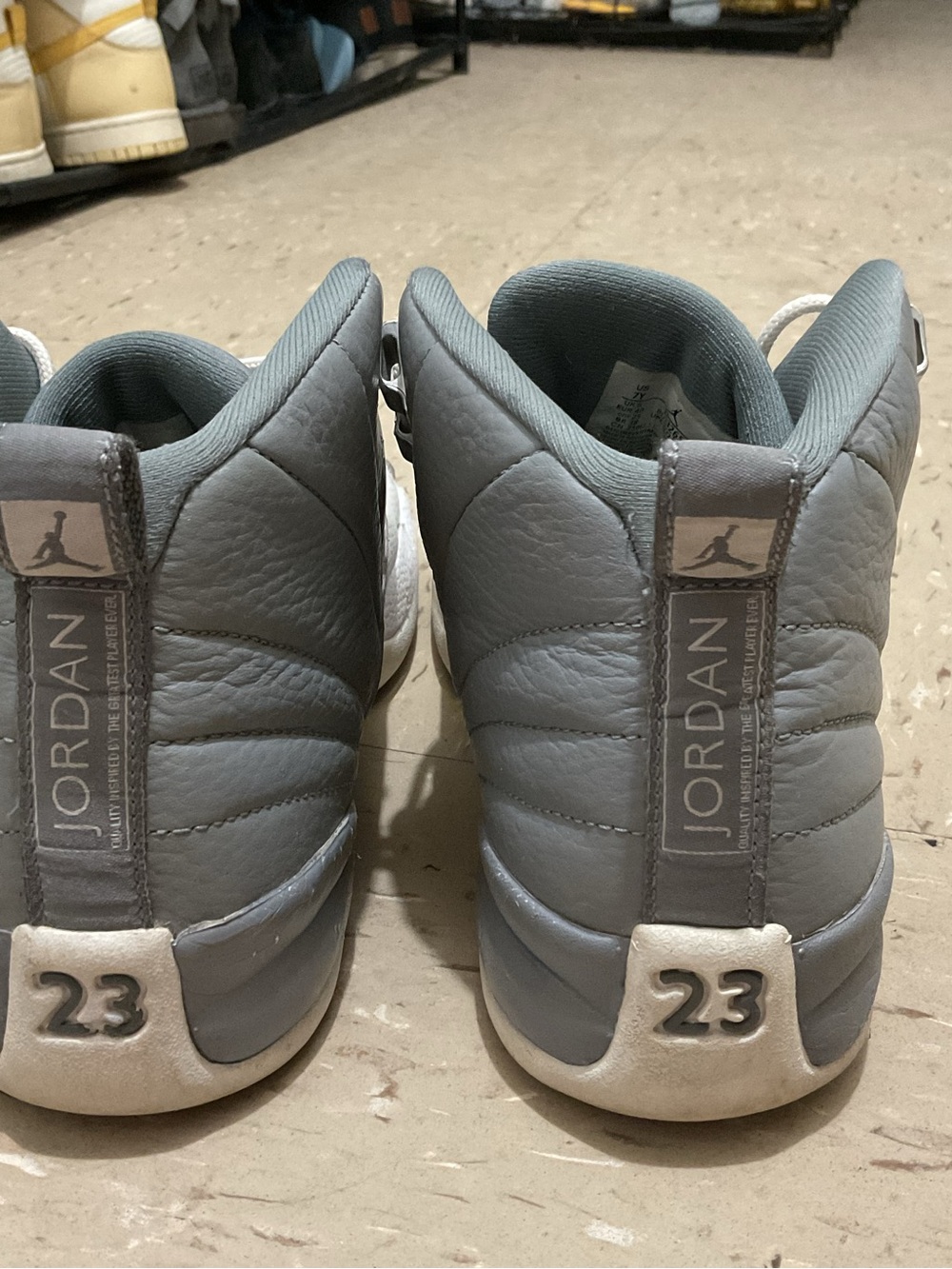 Jordan Men’s Gray Retro 12 Sneakers